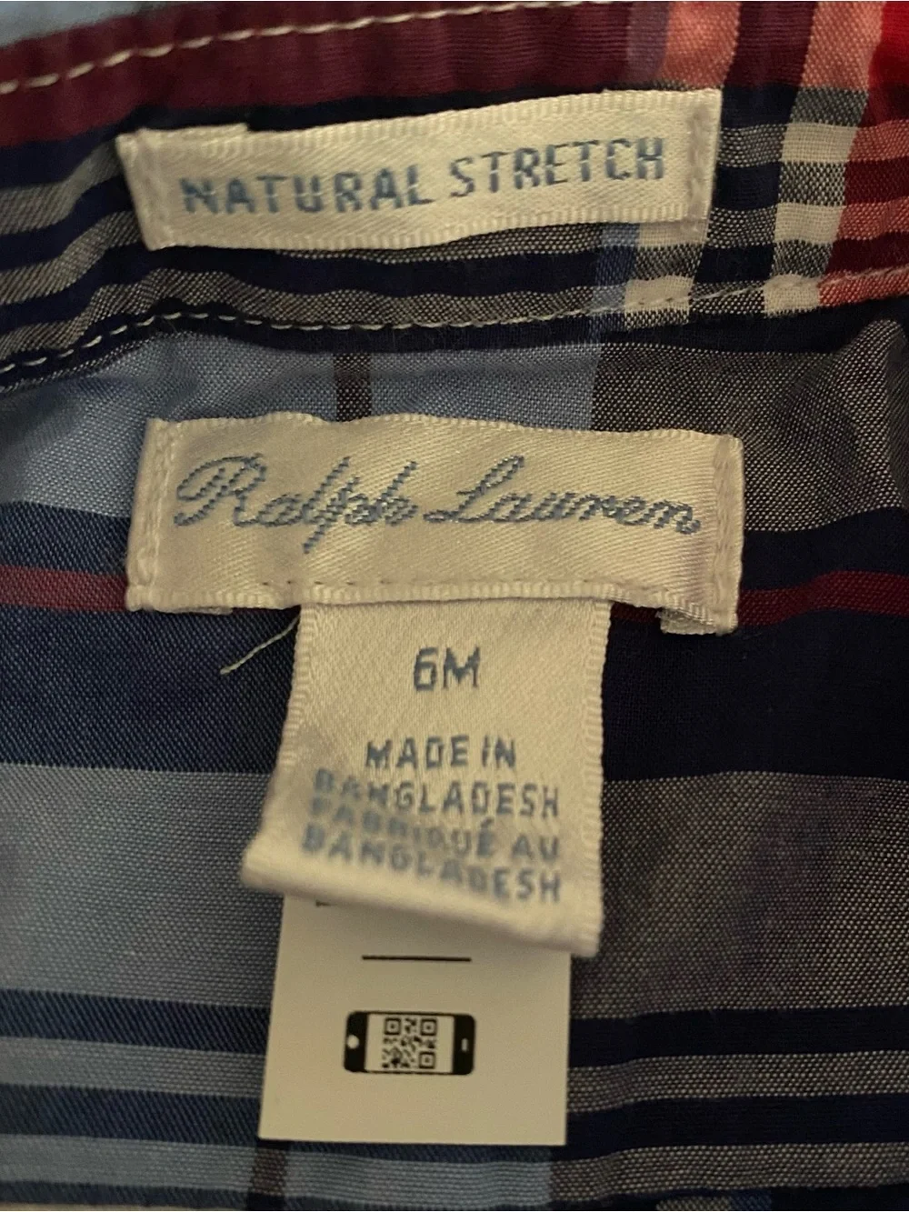 Ralph Lauren Cotton Poplin Plaid Button Romper